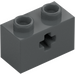 LEGO Dark Stone Gray Brick 1 x 2 with Axle Hole (&#039;+&#039; Opening and Bottom Tube) (31493 / 32064)