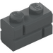 LEGO Dark Stone Gray Brick 1 x 2 with Embossed Bricks (98283)