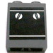 LEGO Dark Stone Gray Brick 1 x 2 x 2 with Controls from 3825 Sticker with Inside Axle Holder (3245)