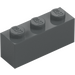 LEGO Dark Stone Gray Brick 1 x 3 (3622)