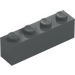 LEGO Dark Stone Gray Brick 1 x 4 (3010)