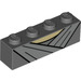 LEGO Dark Stone Gray Brick 1 x 4 with Grey Gi style fabric folds (3010 / 36778)