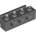 LEGO Dunkles Steingrau Backstein 1 x 4 mit Löcher und Bumper Halter (2989)