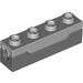 LEGO Gris pierre foncé Brique 1 x 4 avec Spring Shooting Mechanism (15400 / 72387)