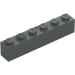 LEGO Dark Stone Gray Brick 1 x 6 (3009)