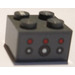 LEGO Dunkles Steingrau Backstein 2 x 2 mit Buttons Aufkleber (3003)
