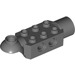 LEGO Dark Stone Gray Brick 2 x 3 with Horizontal Hinge and Socket (47454)