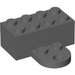 LEGO Dark Stone Gray Brick 2 x 4 Magnet with Plate (35839 / 90754)