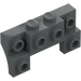 LEGO Dark Stone Gray Brick 2 x 4 x 0.7 with Front Studs and Thick Side Arches (14520 / 52038)