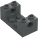 LEGO Dark Stone Gray Brick 2 x 4 x 1.3 with 2 x 2 Cutout and Holes (18975 / 26447)