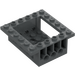 LEGO Dark Stone Gray Brick 6 x 6 x 2 with 4 x 4 Cutout and 3 Pin Holes each End (47507)