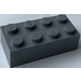 LEGO Dark Stone Gray Brick Magnet - 2 x 4 (30160)