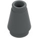 LEGO Dark Stone Gray Cone 1 x 1 with Top Groove (4589)