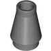 LEGO Dark Stone Gray Cone 1 x 1 without Top Groove (4589)