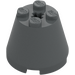 LEGO Dark Stone Gray Cone 3 x 3 x 2 with Axle Hole (6233 / 45176)