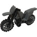 LEGO Dark Stone Gray Dirt Bike with Black Chassis and Medium Stone Gray Wheels