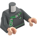 LEGO Mørk stengrå Draco Malfoy Torso (973)