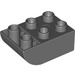 LEGO Dunkles Steingrau Duplo Backstein 2 x 3 mit Invertiert Steigung Curve (98252)