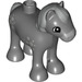 LEGO Dark Stone Gray Duplo Foal with Grey Hair (37048)