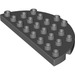 LEGO Gris pierre foncé Duplo assiette 8 x 4 Semicircle (29304)