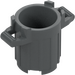 LEGO Dark Stone Gray Dustbin with 4 Lid Holders (28967 / 92926)