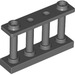 LEGO Dark Stone Gray Fence Spindled 1 x 4 x 2 with 2 Top Studs (30055)