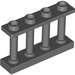 LEGO Dark Stone Gray Fence Spindled 1 x 4 x 2 with 4 Top Studs (15332)