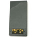 LEGO Dark Stone Gray Fliese 2 x 4 with &#039;CAUTION&#039; and Triangles