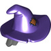 LEGO Dark Stone Gray Hair with Purple Witch Hat (20606 / 21460)