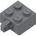 LEGO Gris pierre foncé Charnière Brique 2 x 2 Verrouillage avec 1 Finger Verticale (pas de trou d&#039;essieu) (30389)