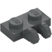 LEGO Dark Stone Gray Hinge Plate 1 x 2 Locking with Dual Fingers (50340 / 60471)