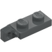 LEGO Dark Stone Gray Hinge Plate 1 x 2 Locking with Single Finger on End Vertical with Bottom Groove (44301)