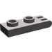LEGO Gris pierre foncé Charnière assiette 1 x 2 avec 3 Les doigts et goujons creux (4275)