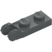 LEGO Dark Stone Gray Hinge Plate 1 x 2 with Locking Fingers with Groove (44302)