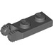 LEGO Dark Stone Gray Hinge Plate 1 x 2 with Locking Fingers with Groove (44302)