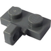 LEGO Dark Stone Gray Hinge Plate 1 x 2 with Vertical Locking Stub without Bottom Groove (44567 / 49716)