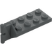 LEGO Dark Stone Gray Hinge Plate 2 x 4 with Articulated Joint - Male (3639)