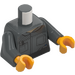 LEGO Dark Stone Gray KB Minifig Torso (973)