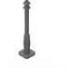 LEGO Dark Stone Gray Lamp Post 2 x 2 x 7 with 6 Base Grooves (2039)