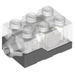 LEGO Dunkles Steingrau Light Backstein mit Transparent oben und Orange LED Light (38625 / 62930)