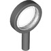 LEGO Dark Stone Gray Magnifying Glass with Transparent Lens with Thin Frame (30152 / 90463)