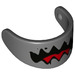 LEGO Dark Stone Gray Minifig Helmet Visor with Mouth with Rad (2447 / 47705)