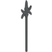 LEGO Dark Stone Gray Minifig Spear with Four Side Blades (43899)