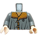 LEGO Mørk stengrå Minifig Torso med Jakke og Mouton Krave (973 / 76382)