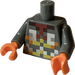 LEGO Dark Stone Gray Minifig Torso with Pixelated Armor (973)