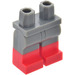 LEGO Donker steengrijs Minifiguur Heupen en benen met Rood Boots (21019 / 77601)