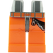 LEGO Dark Stone Gray Minifigure Hips and Legs with Zipper and Orange Belt (3815)