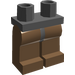 LEGO Donker Steengrijs Minifigure Heupen met Brown Poten (3815)