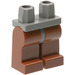 LEGO Dark Stone Gray Minifigure Hips with Reddish Brown Legs (73200 / 88584)