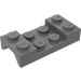 LEGO Donker Steengrijs Spatbord Plaat 2 x 4 met Boog zonder opening (3788)